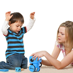 Contixo Kids Smart Robot Toy Mini Robot Talking Singing Dancing Interactive Voice Control Touch Sensor Speech Recognition Infant Toddler Children Robotics - R1 Blue