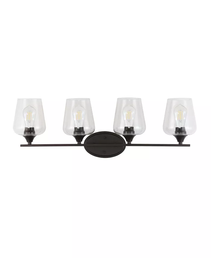 JONATHAN Y Jayne 4-Light Cottage Rustic LED Vanity Light