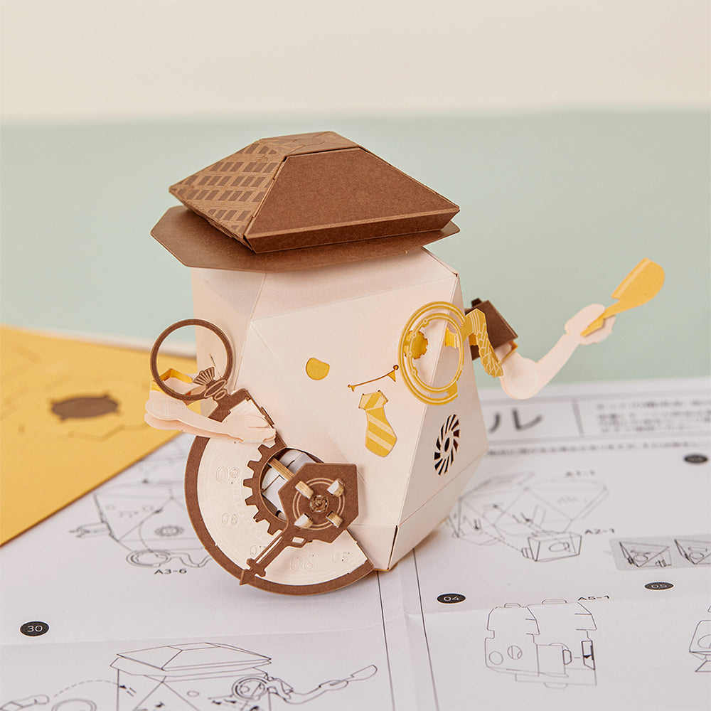 ROBOTRY Moving Paper Robots Making Kit， Arr | Spur Gear - Learn Very Basic 5 Robot Mechanisms