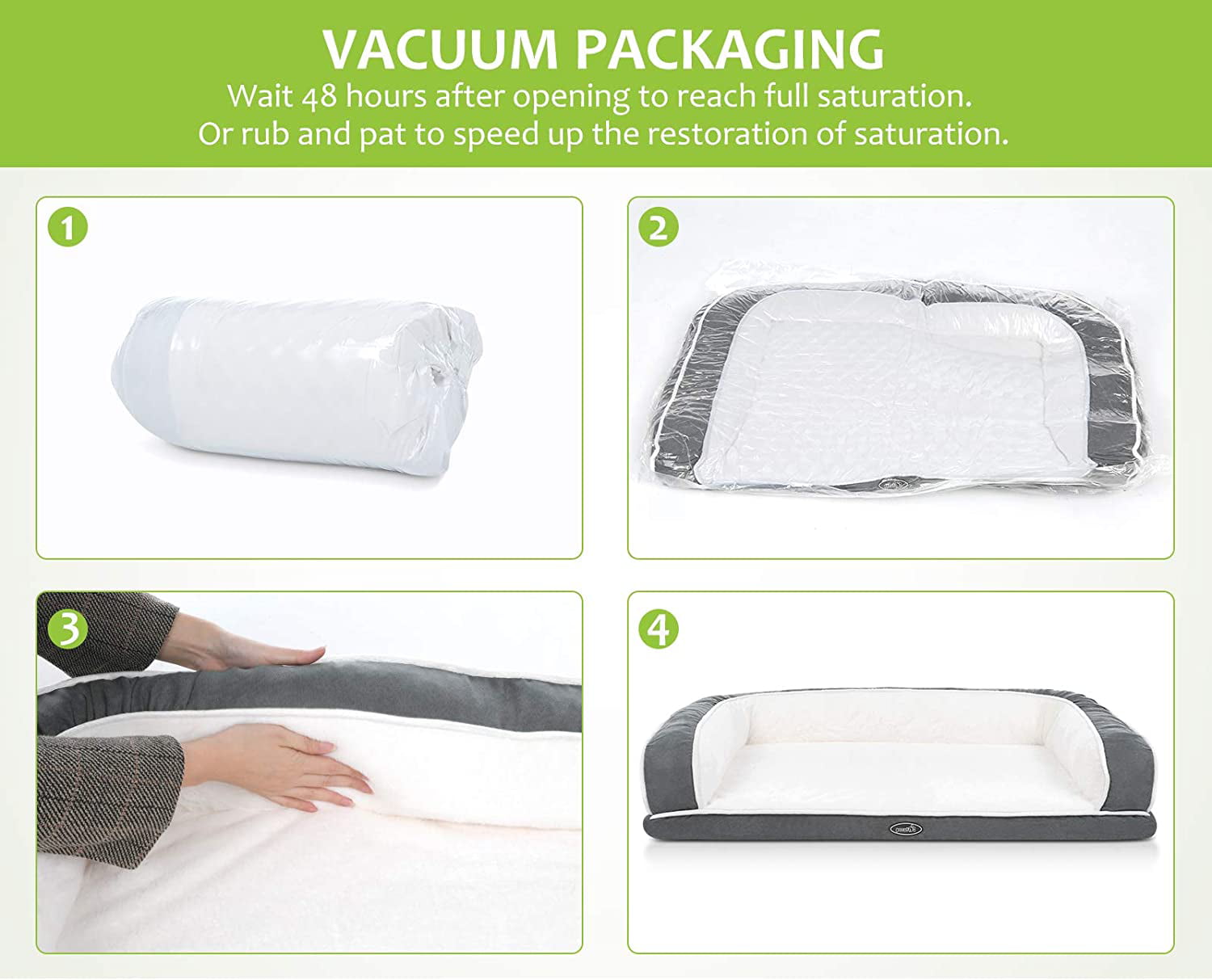 Pecute Orthopedic Dog Bed， XL Large Pet Bed Soft Couch with Removable Cover