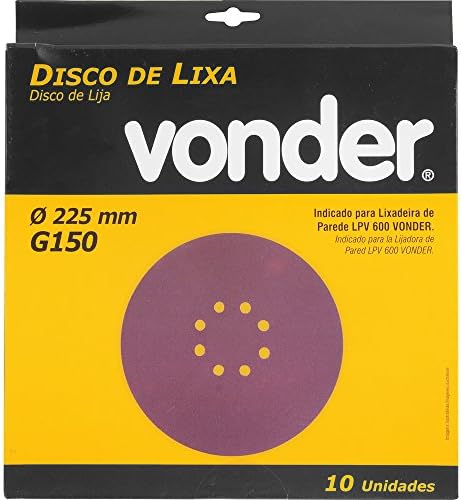 Vonder, Disco De Lixa Com Costado Em Pluma 225 Mm, Gr?o 150, Para As Lixadeiras Lpv 400B, Lpv 600, Lpv 925, Lpv 950B E Lpv 1000.