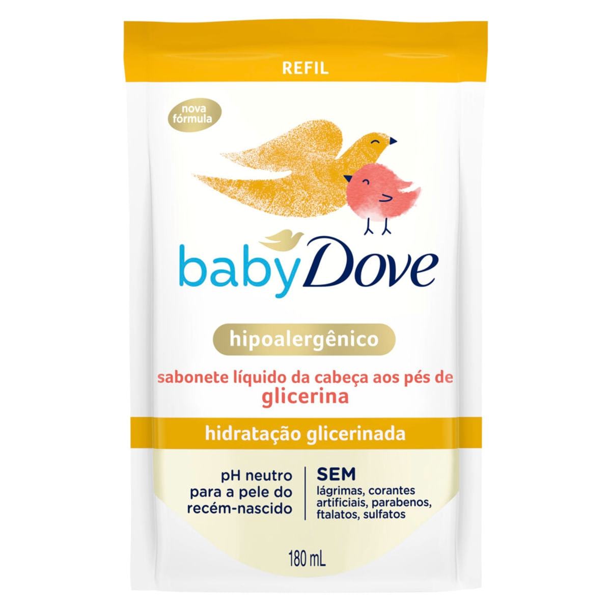 Sabonete Liquido Glicerina Baby Dove Hidratacao Glicerinada 180ml Refil