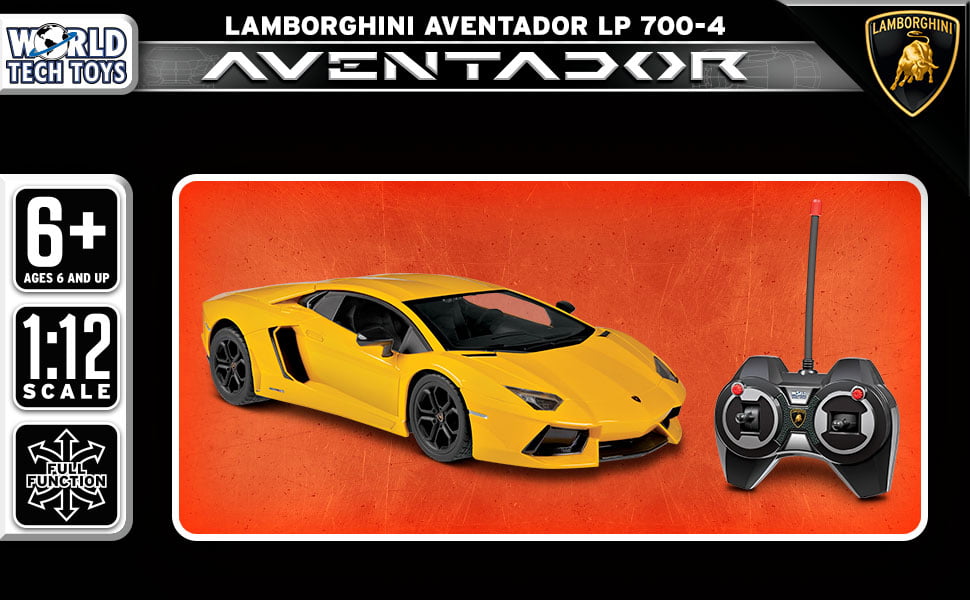 Lamborghini Aventador LP 700-4 1:12 Electric RC Car - Yellow