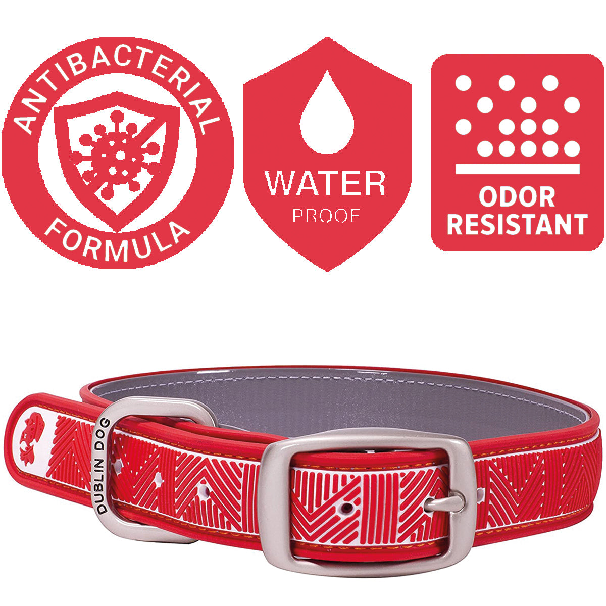 Dublin Dog Original No Stink  Waterproof Collar For Medium， Large Dogs