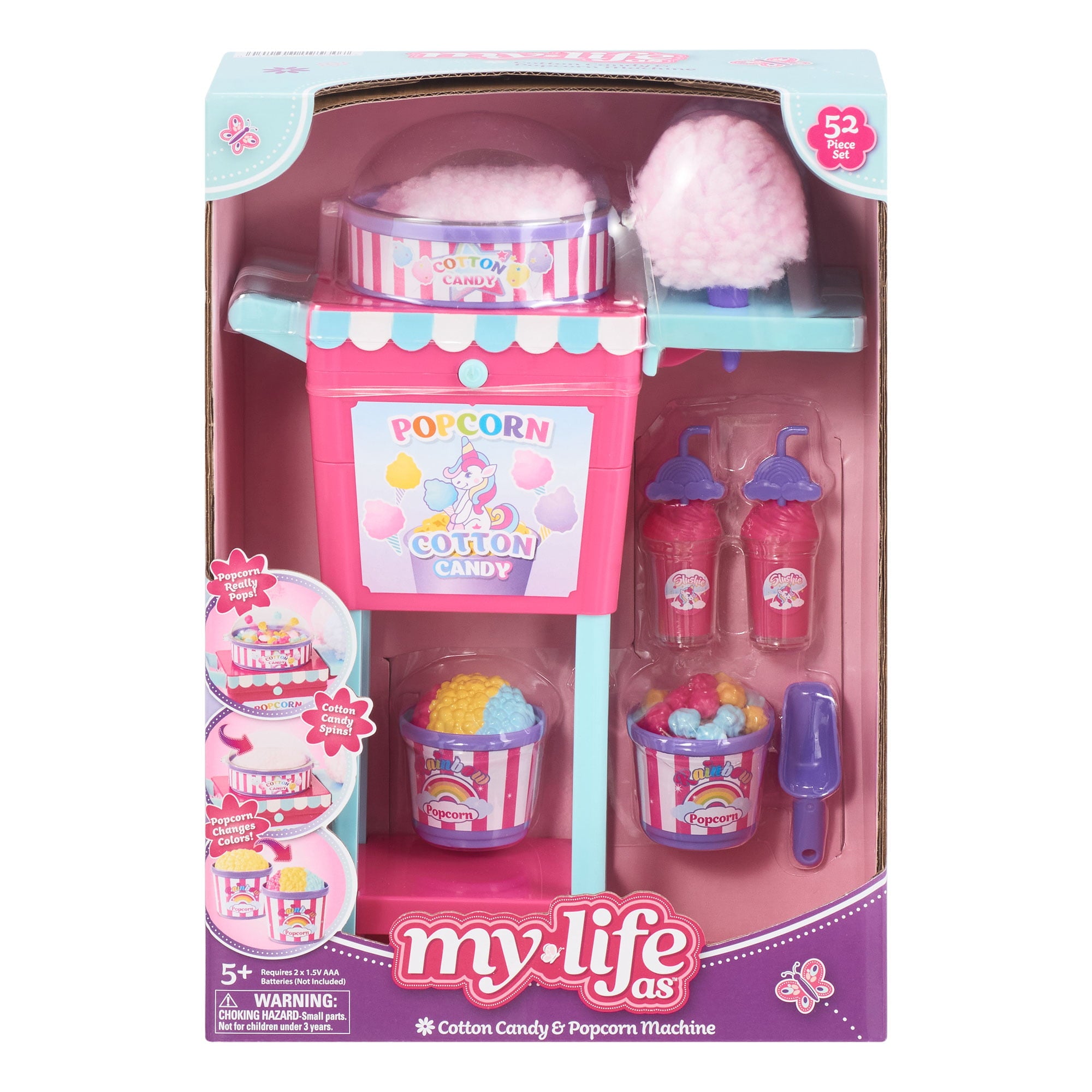 My Life As 52-Piece Cotton Candy and Popcorn Machine for 18 Inch Dolls