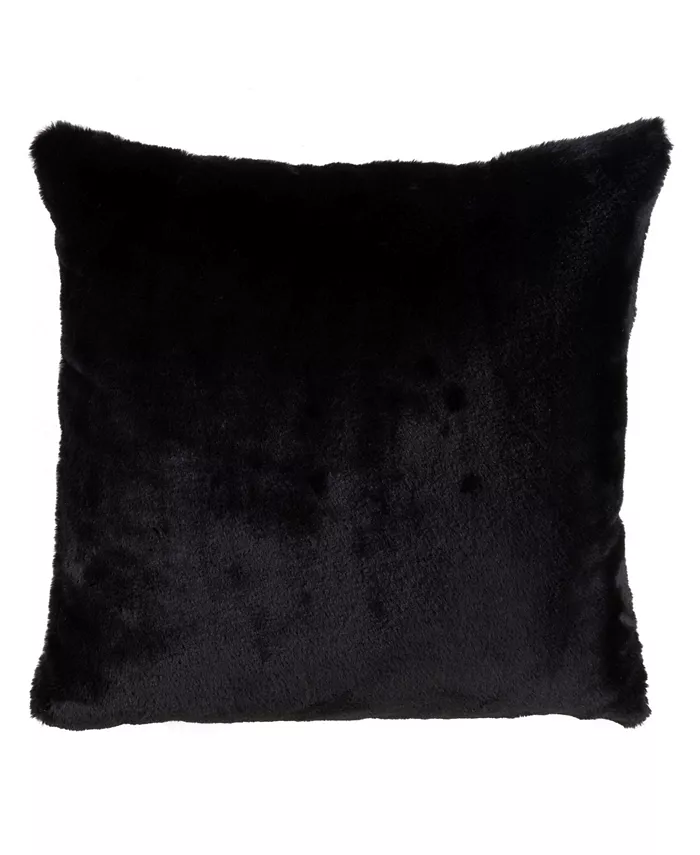 Saro Lifestyle Ultra Soft Faux Fur Decorative Pillow， 18