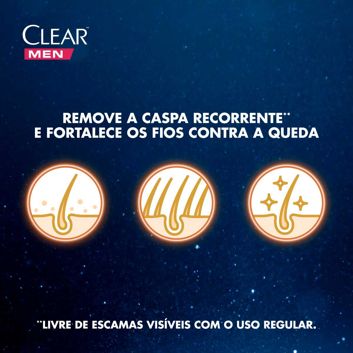 Shampoo Anticaspa Clear Men Queda Control 200 ml