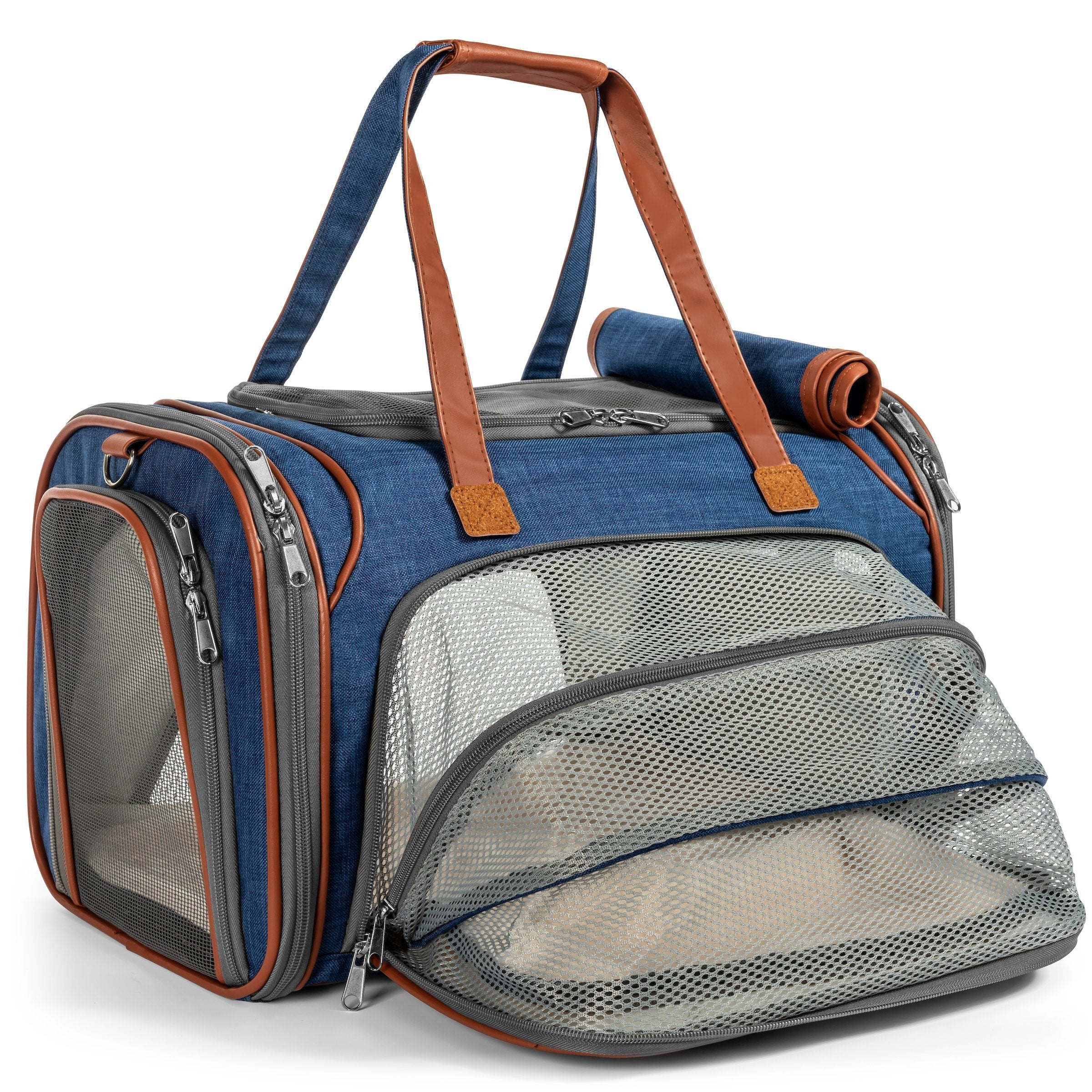 Gold Series Expandable Airline Approved Tote - Low Profile， Soft Sided Premium Pet Carrier