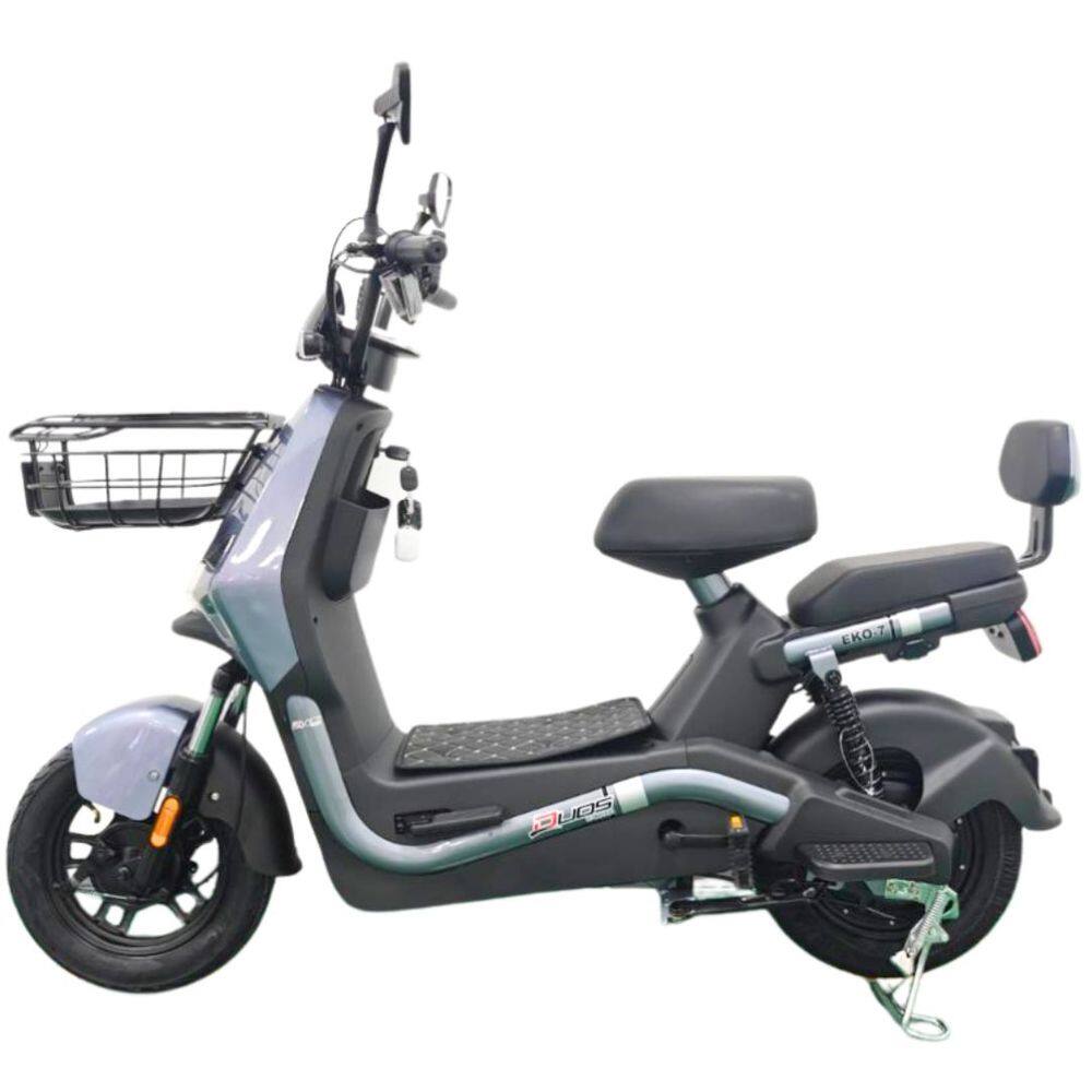 Bicicleta Scooter Elétrica 800W Alarme Cartão NFC Farol LED Eko-7 Duos Cinza