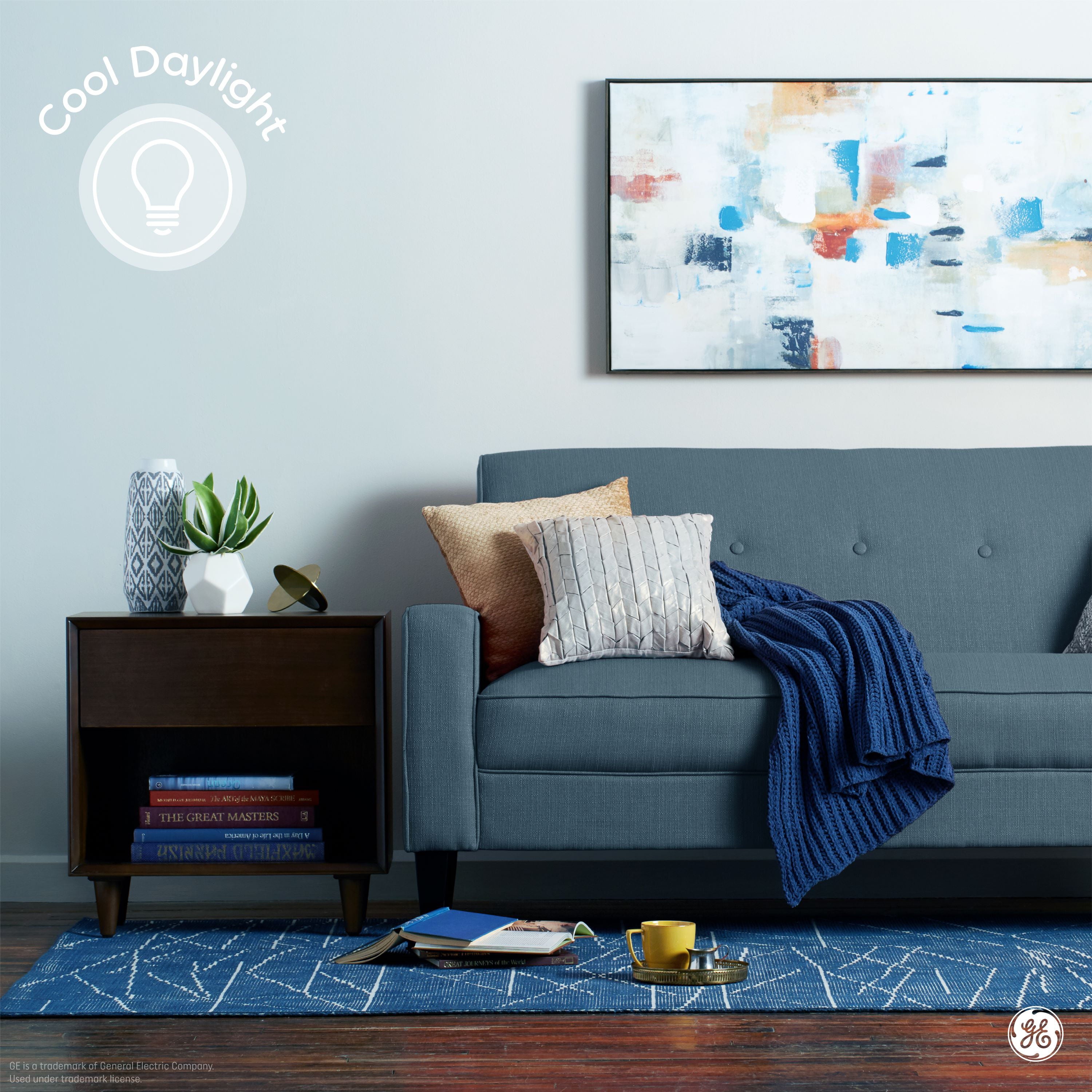 GE Refresh LED Indoor Floodlights， 65 Watt Eqv， Daylight， BR30 Light Bulbs with Beam Spread， 4pk