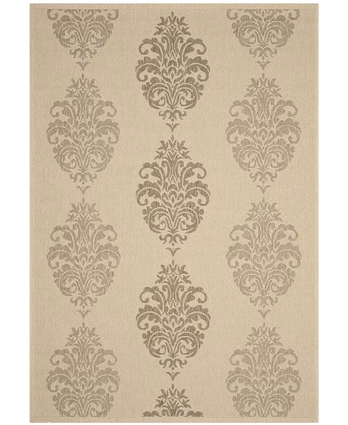 Safavieh Courtyard Natural and Brown 4' x 5'7