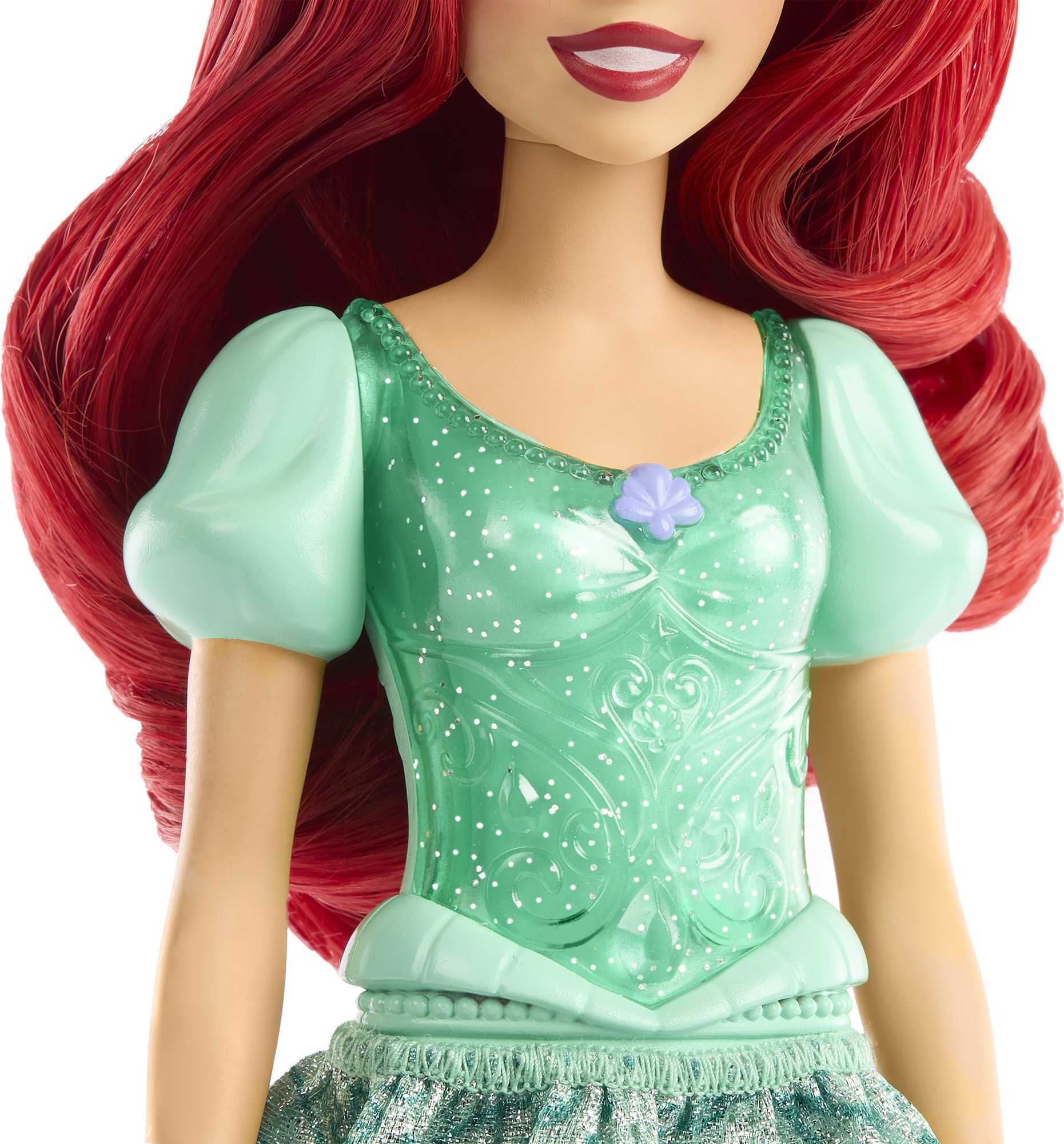 Disney Princess Ariel Fashion Doll with Red Hair, Blue Eyes & Tiara Accessory, Sparkling Look