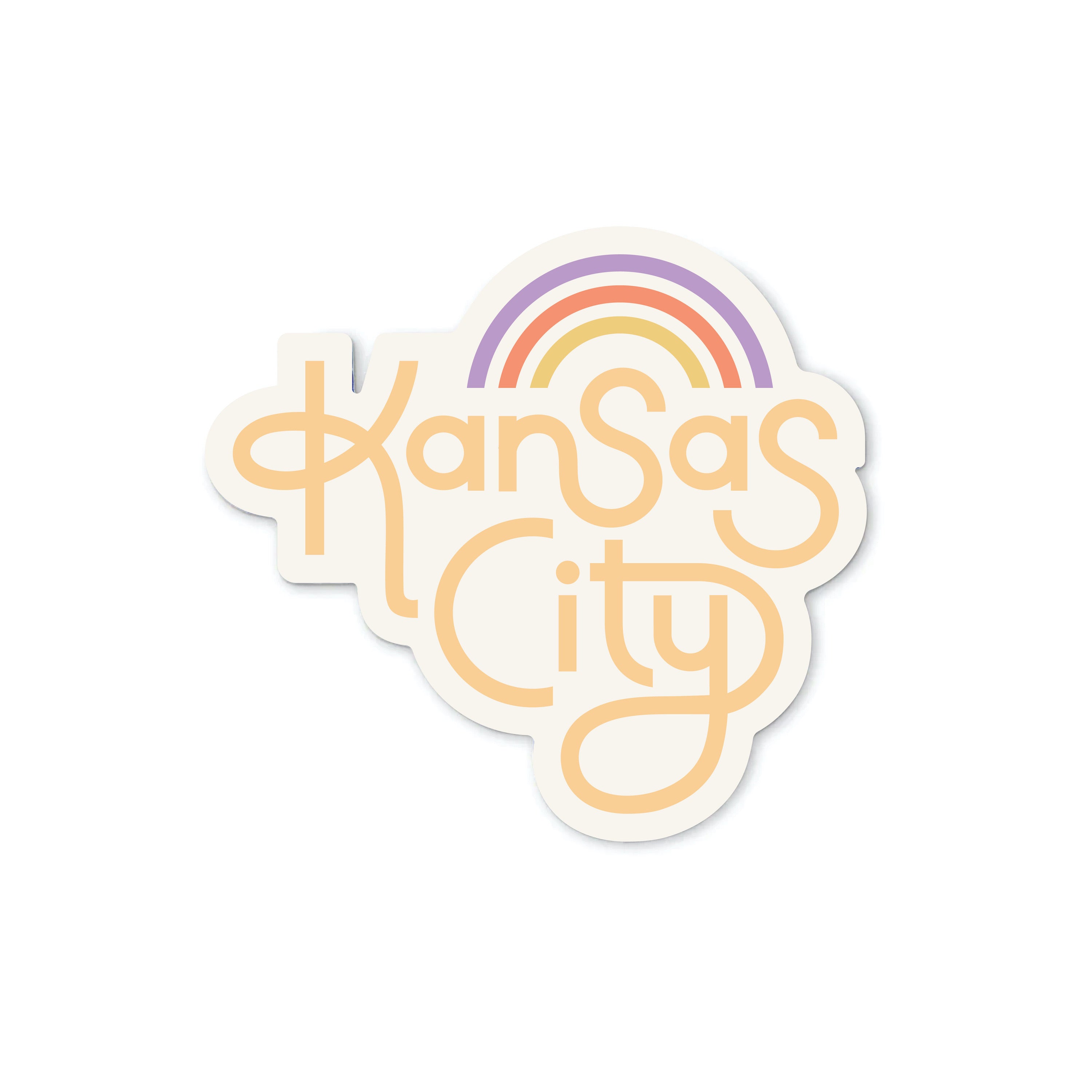 Retro Kansas City Sticker - Natural