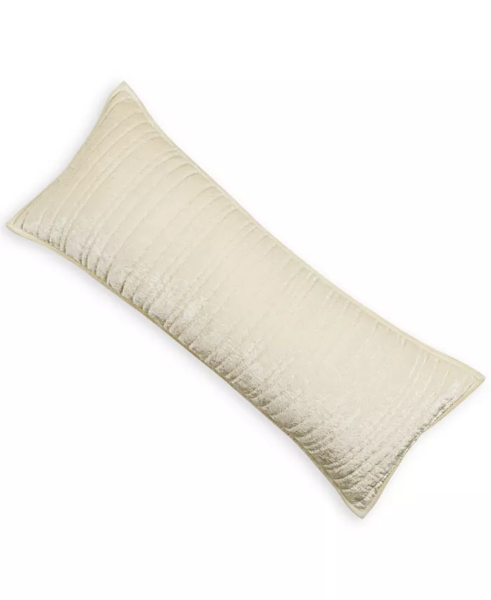Hotel Collection Variegated Stripe Velvet Decorative Pillow， 14