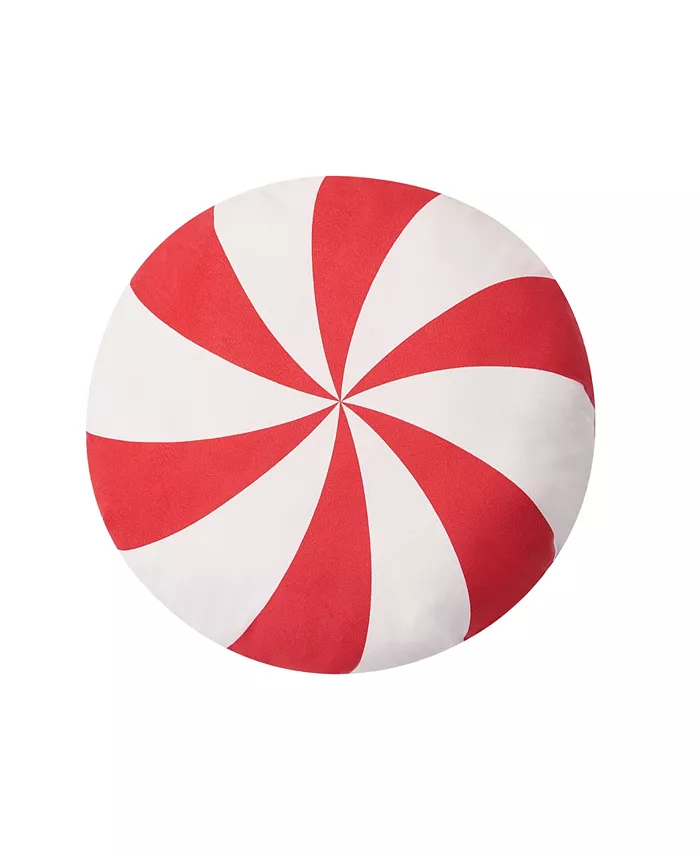 Birch Trail Holiday Peppermint Decorative Pillow， 13