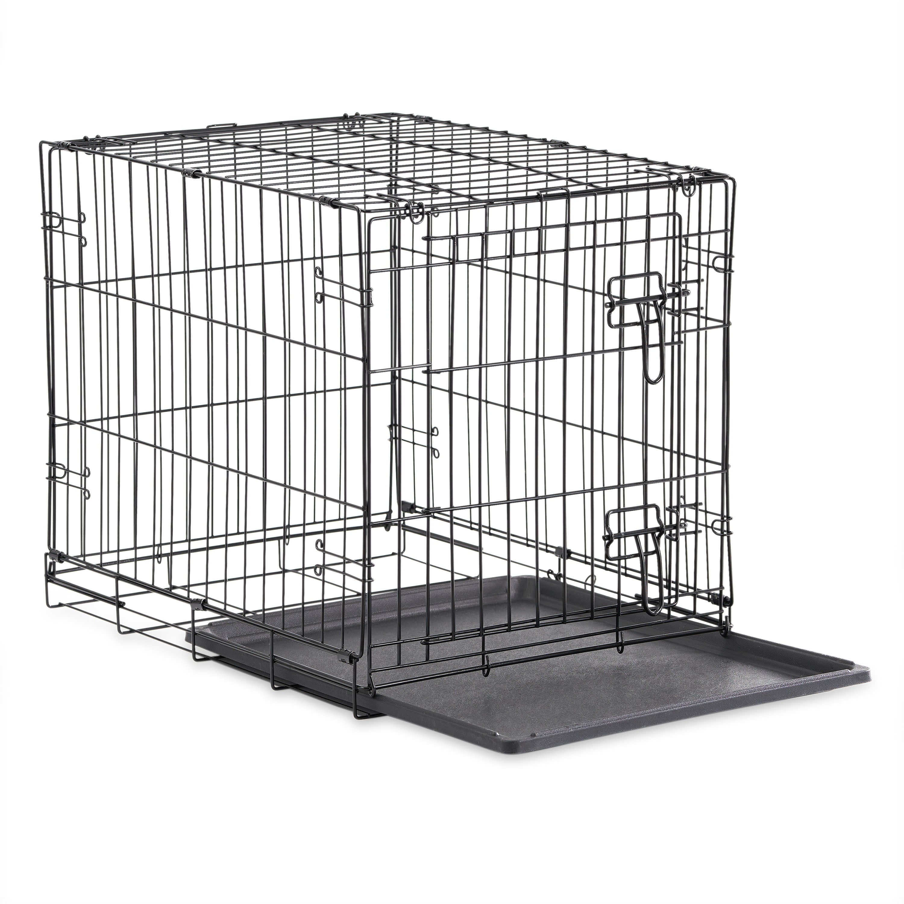 Vibrant Life， Single-Door Folding Dog Crate with Divider， Medium， 30