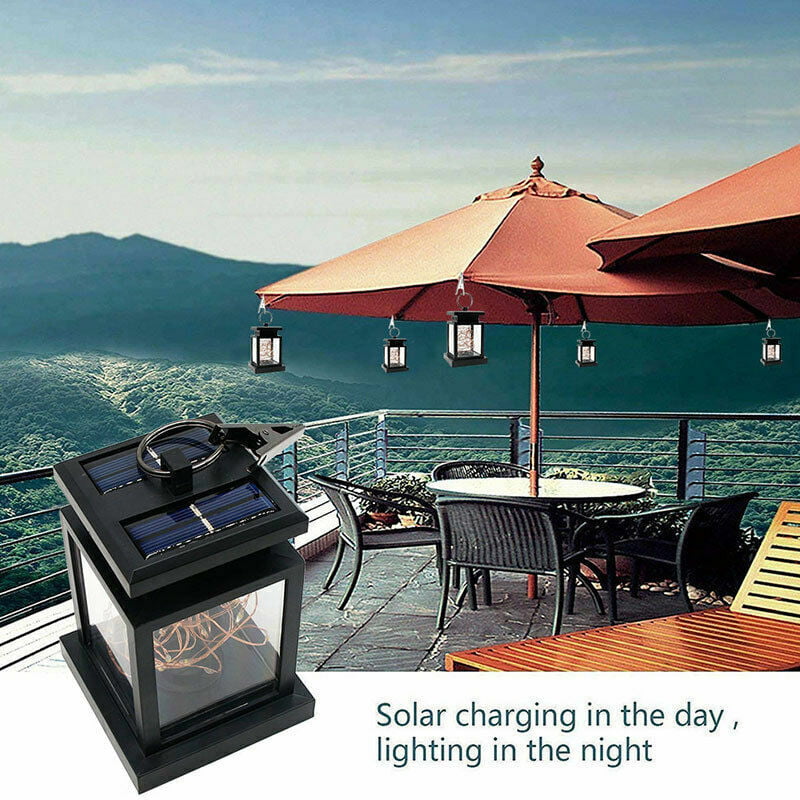 Waterproof LED Solar Lantern Hanging Light Outdoor Yard Garden Patio Decor Lamp