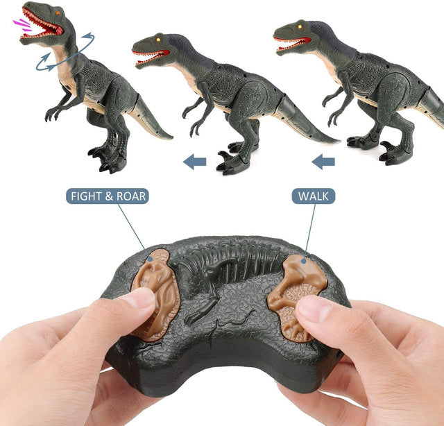 Contixo Infrared RC Dinosaur Toy for Kids Waking Velociraptor with Light Up Eyes and Sounds， DR1 - Electronic Pets