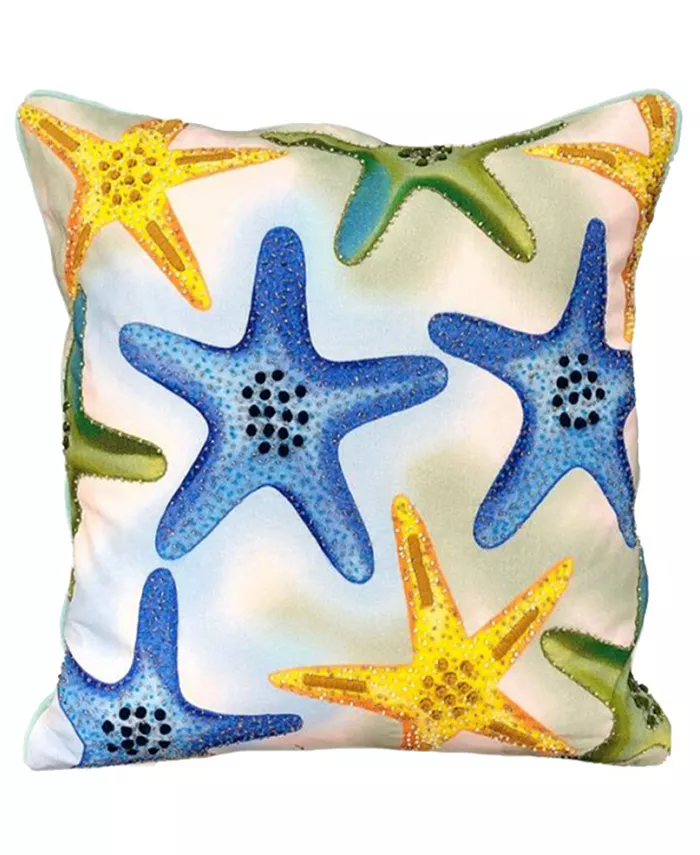 Mod Lifestyles Allover Starfish Pillow， 20