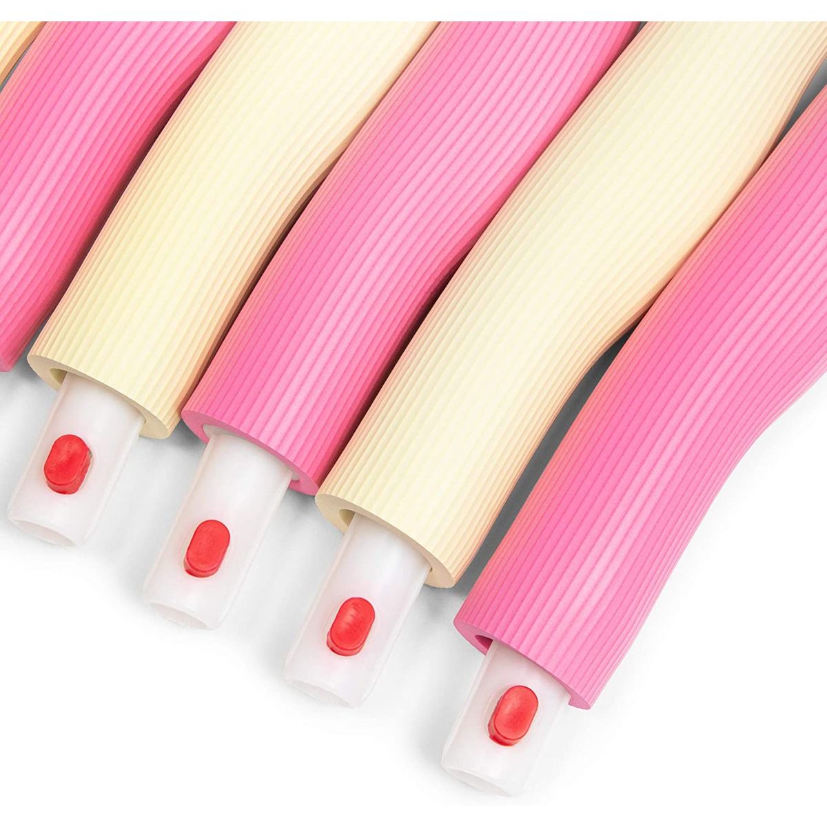 Adjustable Hula Hoops for Adults and Kids， Fitness Hoops for Women， Ho me Workout Exercises， Pink and White， 37 inches