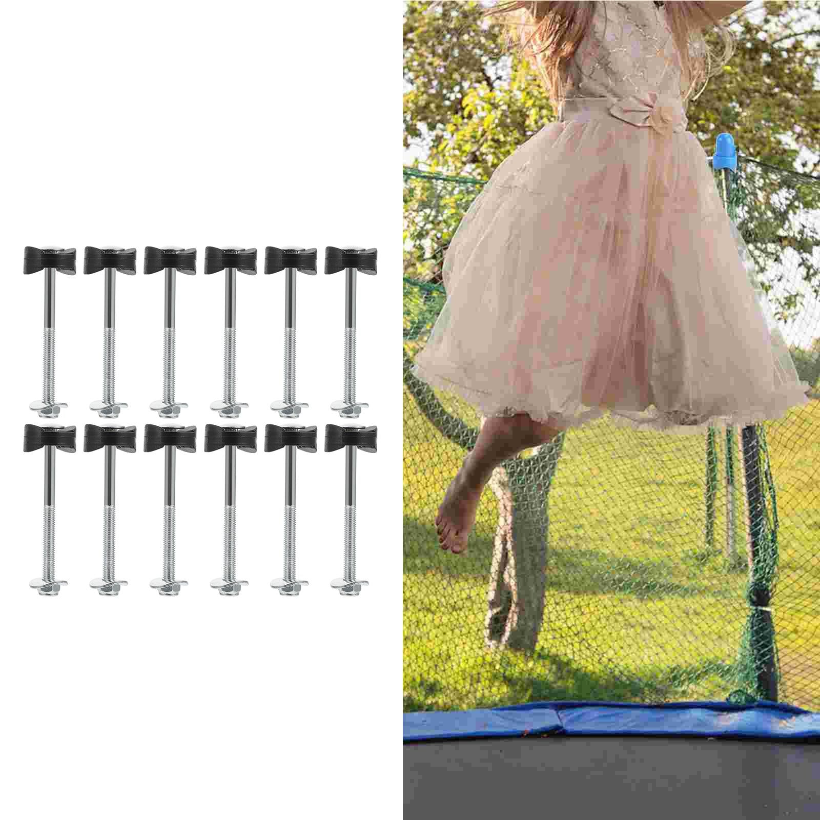 Portable Trampoline Screws Strengthen Durable Stable Iron Loose Trampoline Enclosure Pole Spacers for Kids Trampoline