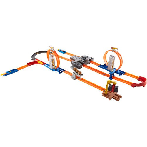 Hot Wheels Track Builder Total Turbo Takeover Track Set， Toy for Kids