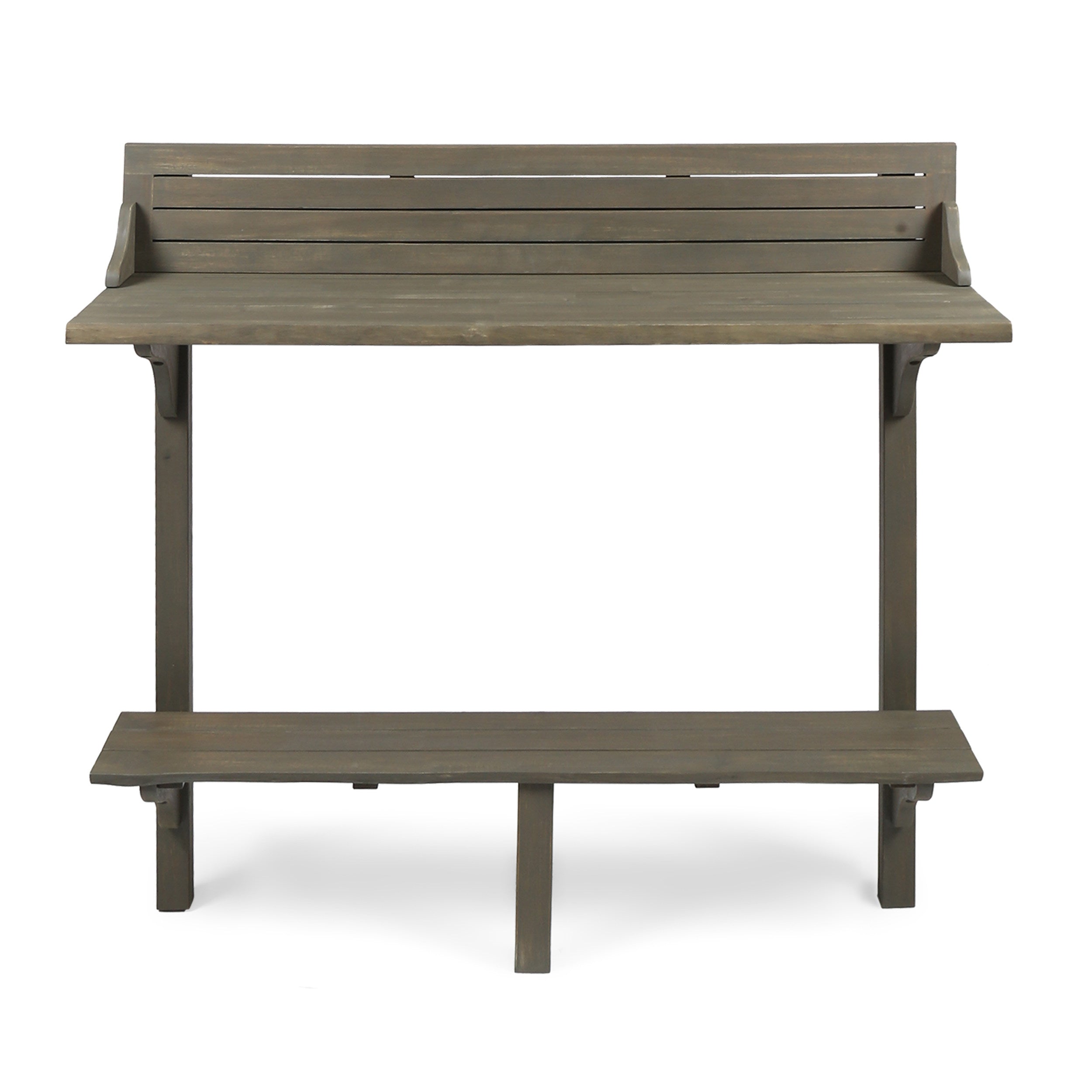 Pensacola Outdoor Acacia Wood Balcony Bar Table