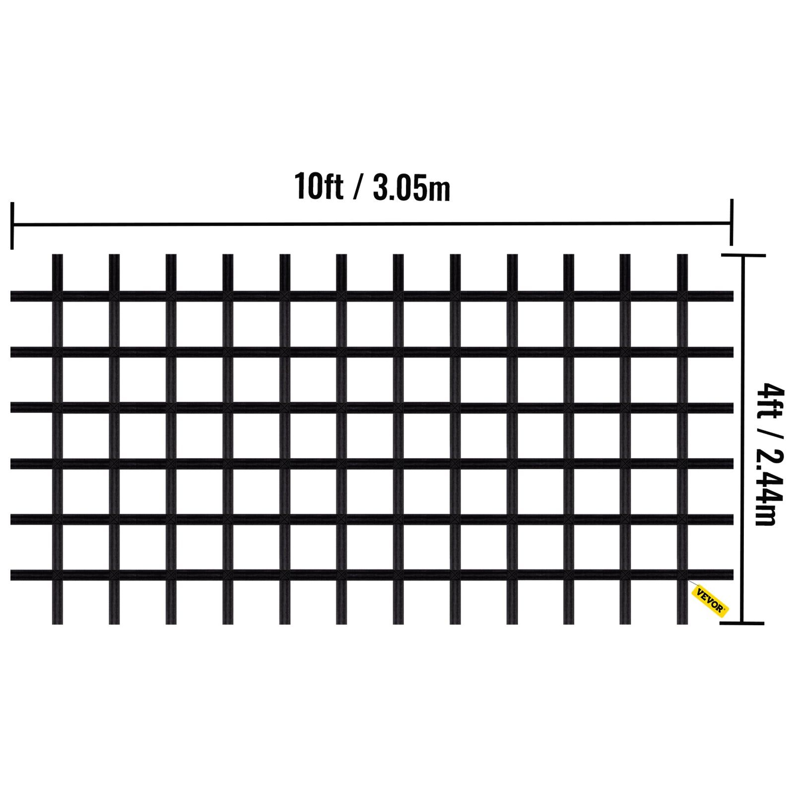 VEVOR Climbing Cargo Net， 10' x 4' Playground Climbing Net， Polyester Material， Rope Ladder， Swingset， Large Military Climbing Cargo Net for Kids and Adult， Indoor and Outdoor， Treehouse， Jungle Gyms