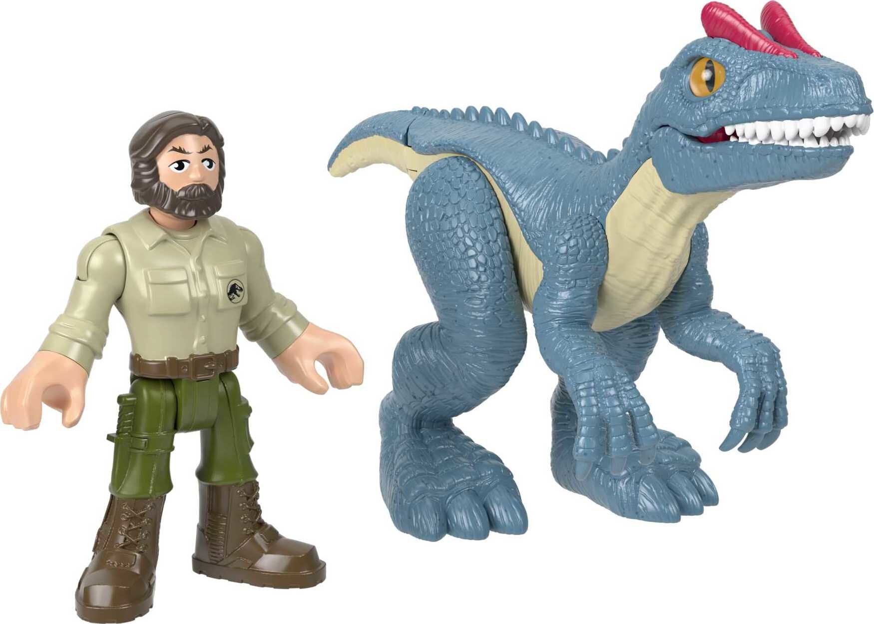 Imaginext Jurassic World Allosaurus Dinosaur and Ranger Figure