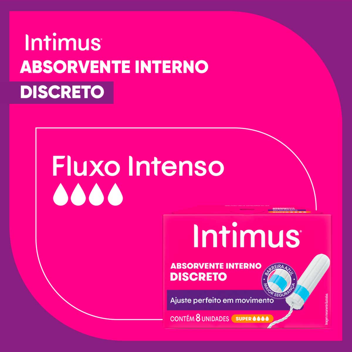 Absorvente Interno Intimus Discreto Super 16 Unidades