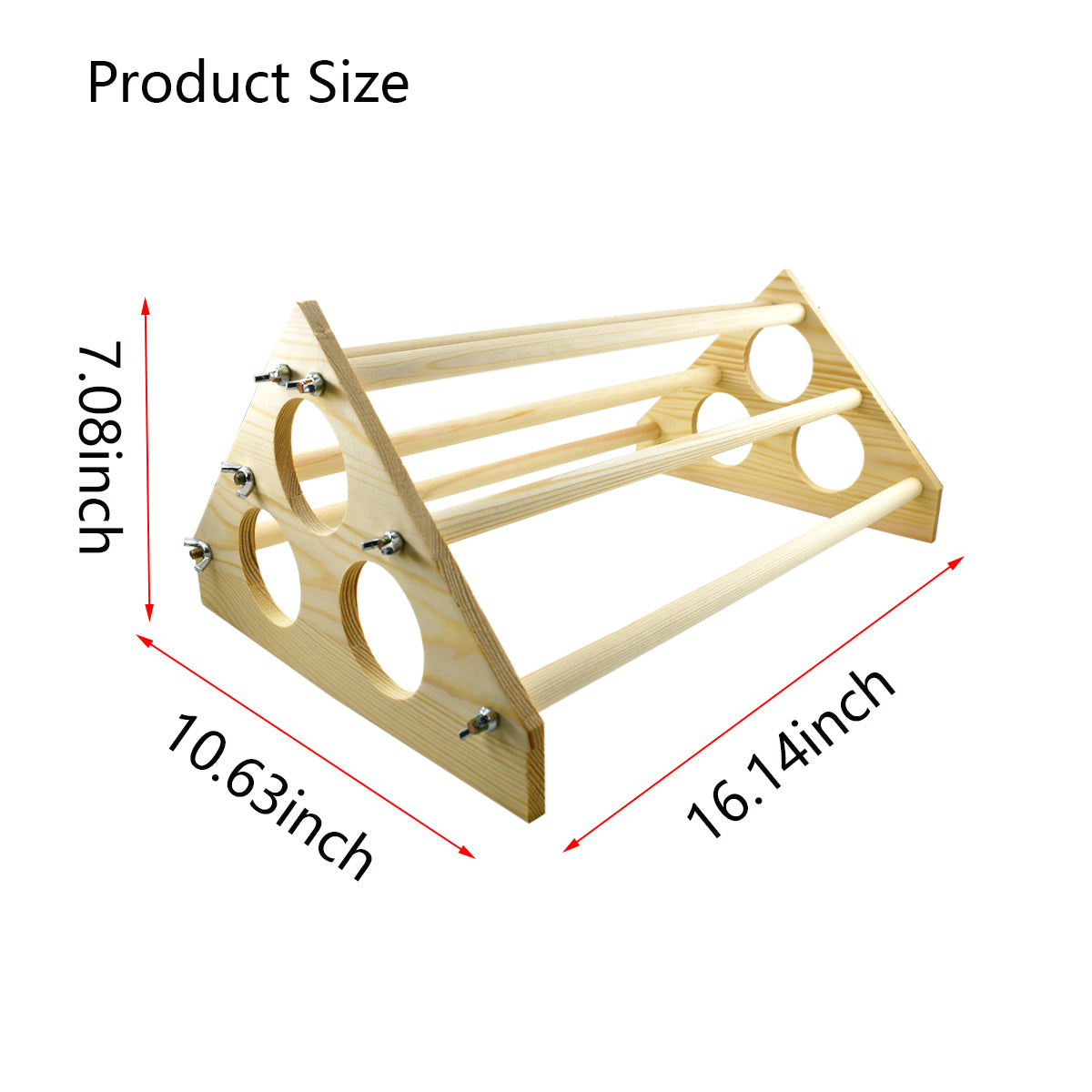 Vehomy Chicken Perch for Chicks Chicken Wood Stand with Holes Chick Stand Trainning Perch Chicken Roost bar for Chicks Chicken Swing Chicken Toy for Hens