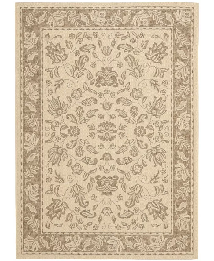 Safavieh Courtyard Creme and Brown 5'3