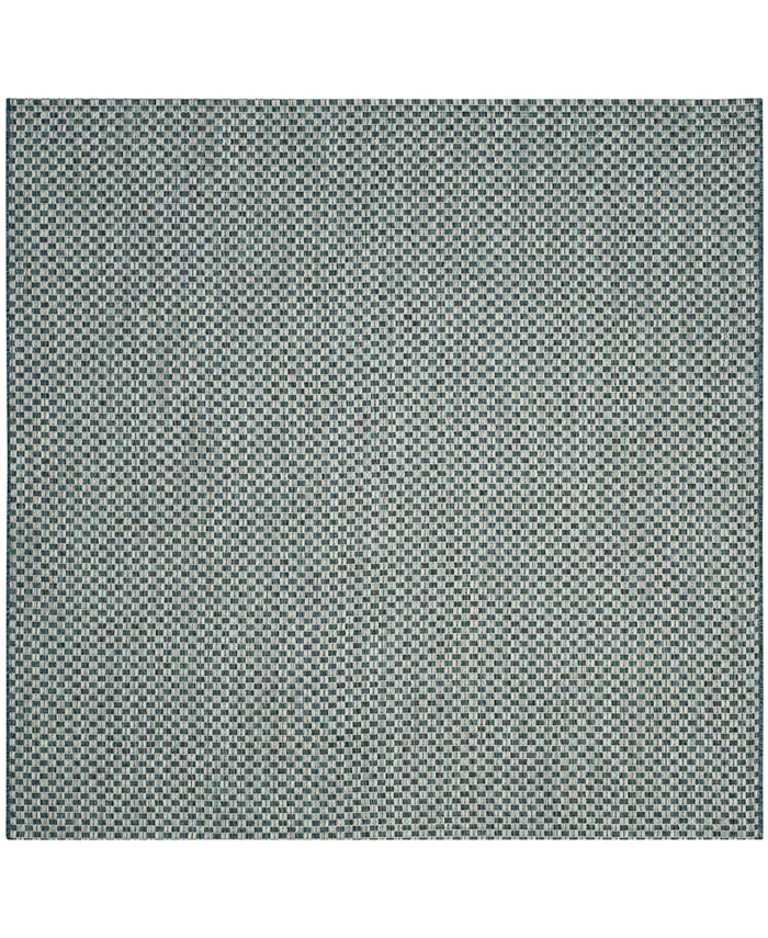 Safavieh Courtyard Turquoise and Light Gray 6'7