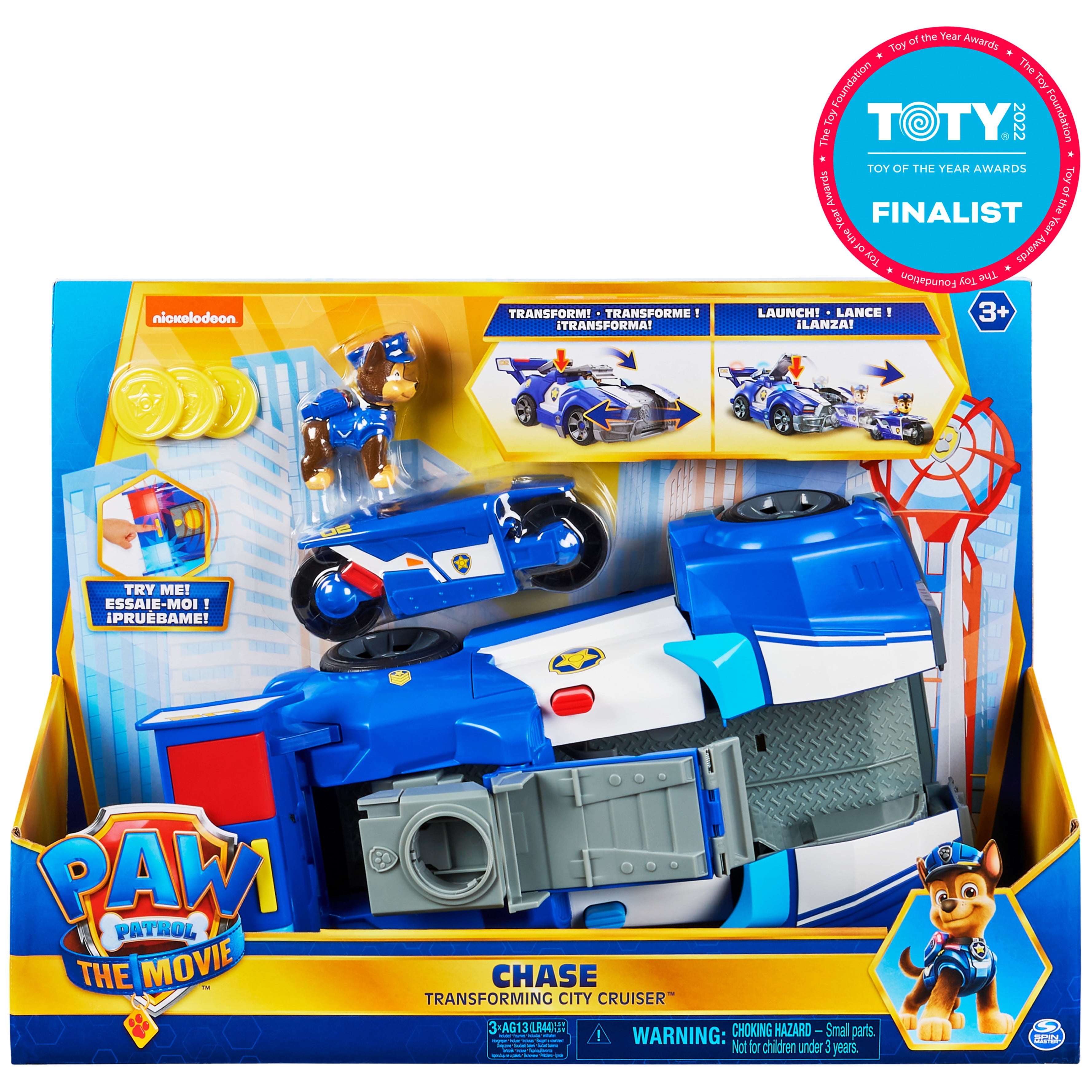 PAW Patrol， Chase 2-in-1 Transforming Movie City Cruiser and Motorcycle