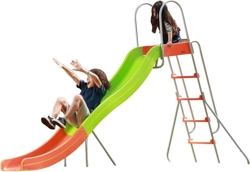Home Playground Equipment: 10' Indoor/Outdoor Wavy Slide， Ages 3 to 10， 2022 Toy