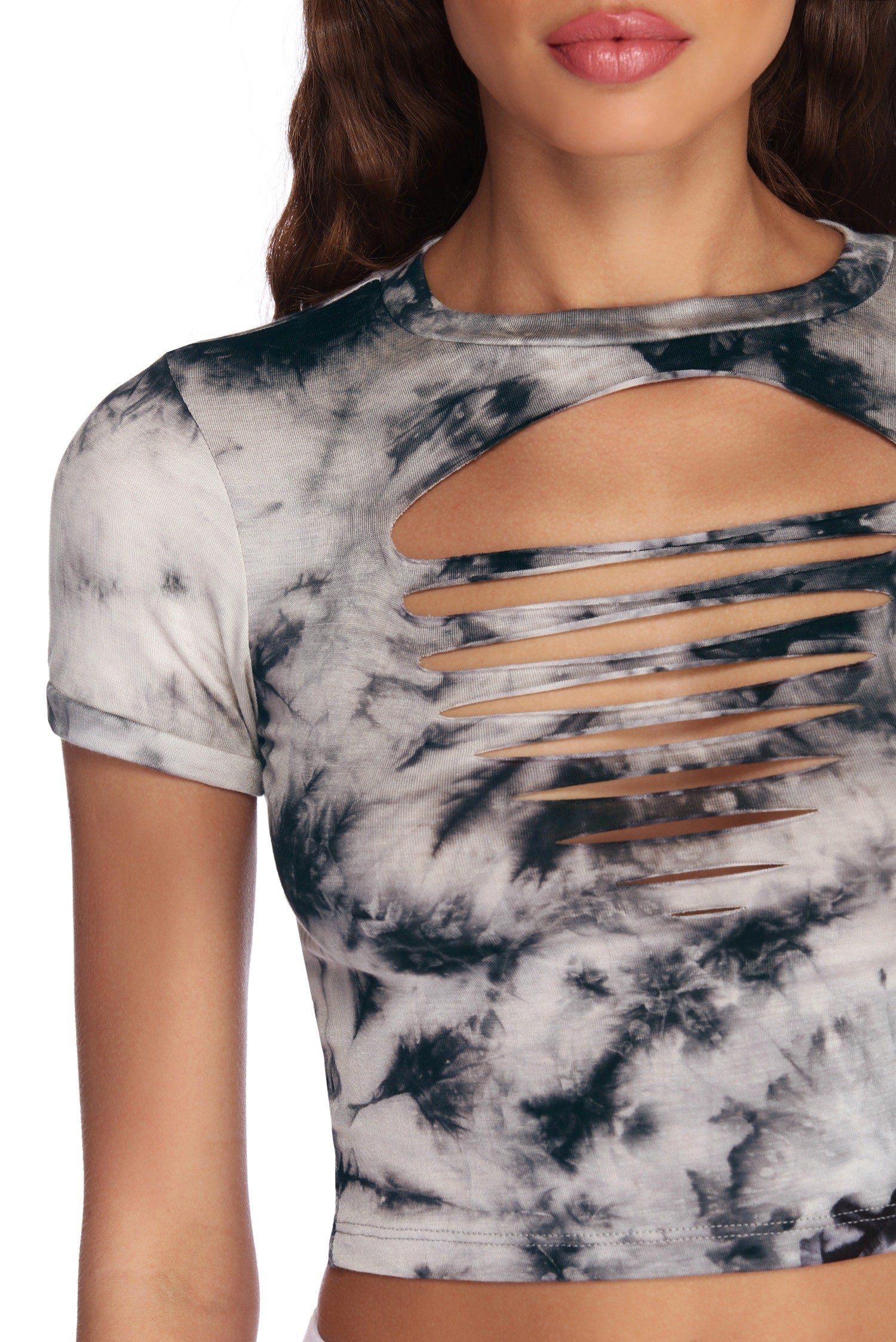 Slash Out Tie Dye Crop Top