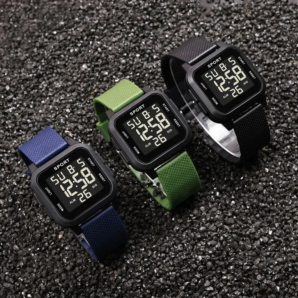 LIUYANGTIAN Kids Digital Watch Waterproof Military Electronic Wristwatch for Boys Teen Outdoor Sports Alarm Clock Multifunctional LED Watch