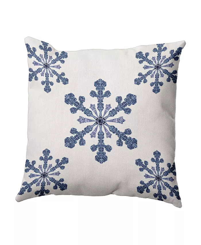 E by Design 16 Inch Off White Decorative Christmas Throw Pillow