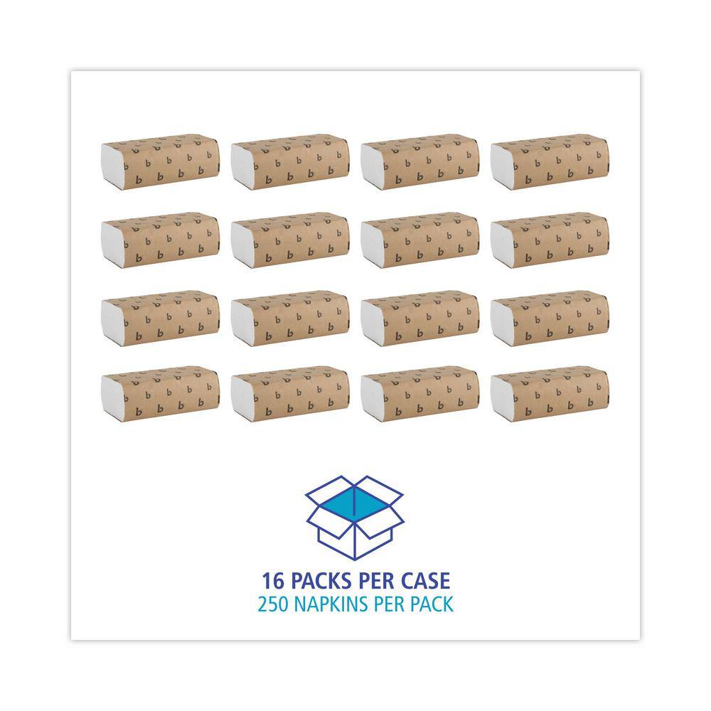 Boardwalk 9 in. x 9-920 in. White Multi-fold Paper Towel Cleaning Wipes (250 TowelsPack 16-PacksCarton) BWK6200