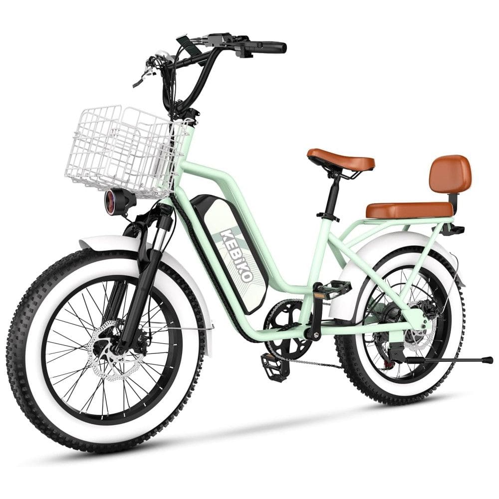Bicicleta Elétrica para 2 Pessoas, Bateria Removível de 48V 20AH, Motor Potente, Pneus Largos 20