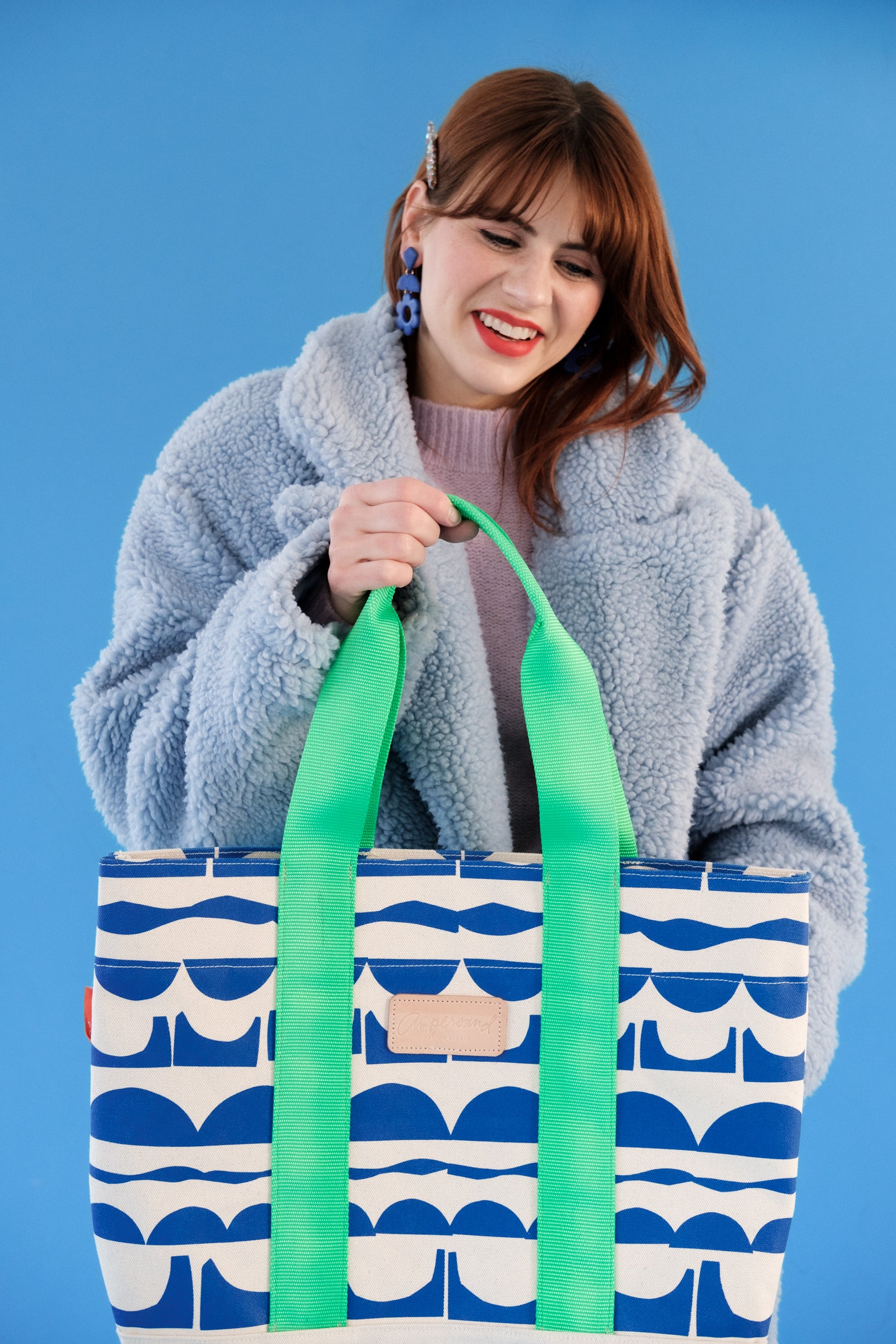 Stepping Stones - Cobalt Large Tote