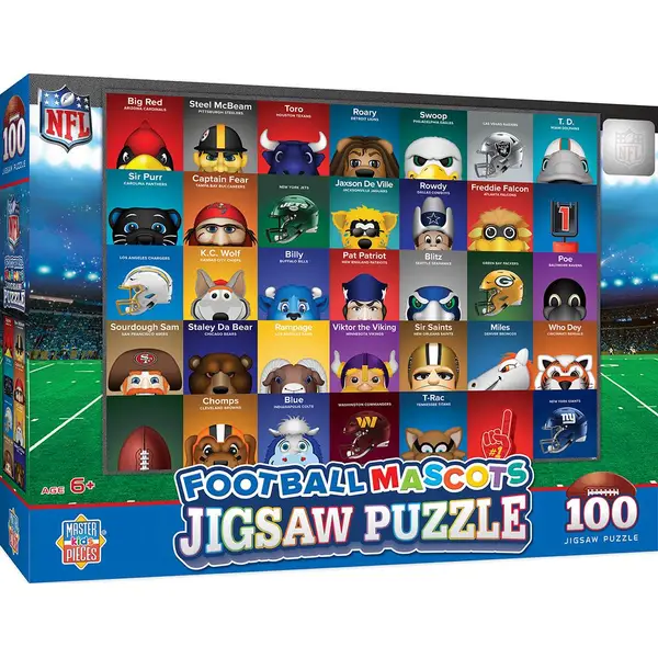 Masterpiece Puzzle 100-Piece NFL Mascots Puzzle