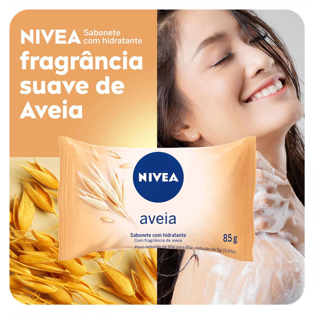 Sabonete em Barra Aveia NIVEA 85g