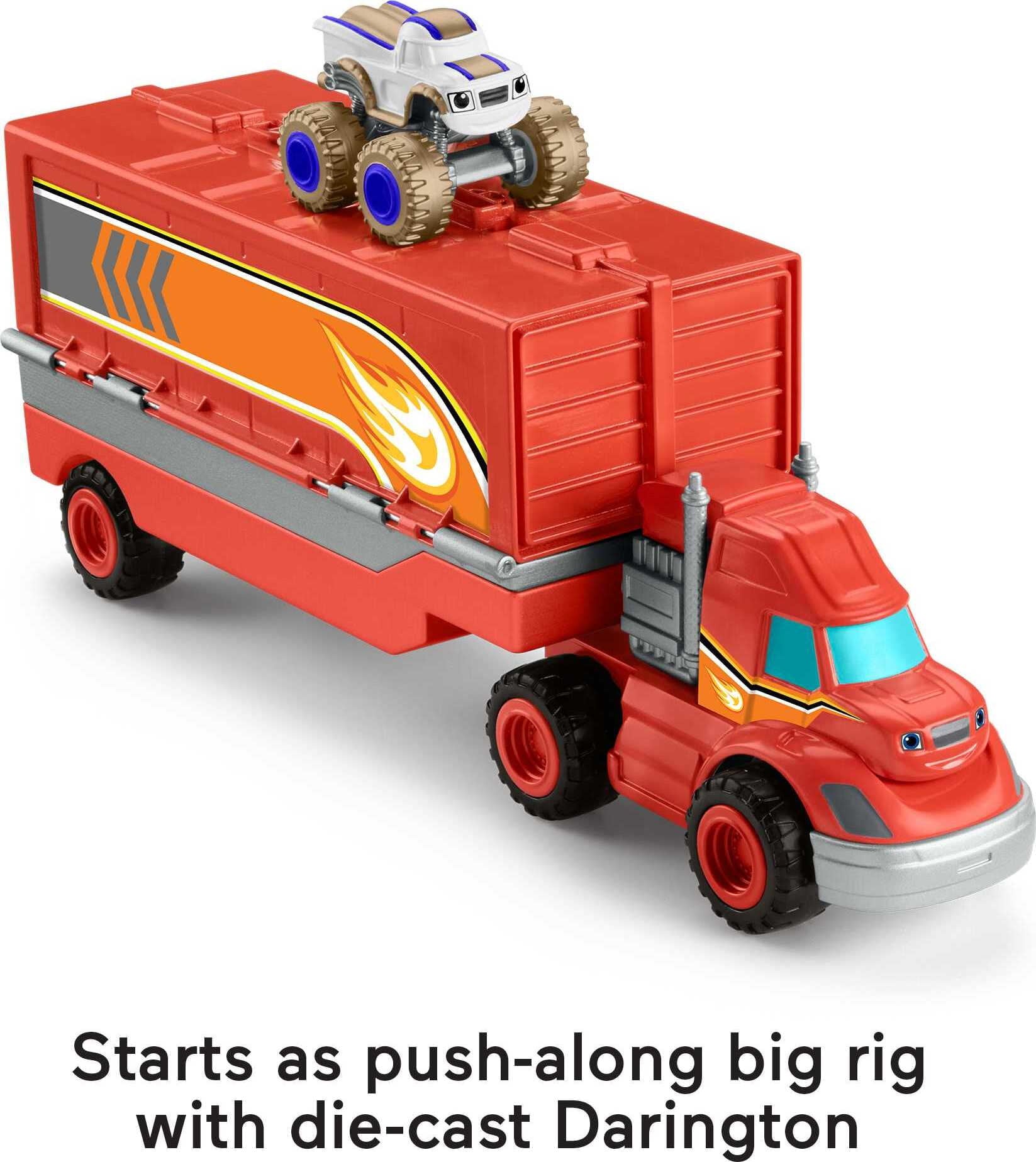 Fisher-Price Blaze and the Monster Machines Launch and Stunts Hauler， Transforming Vehicle Playset