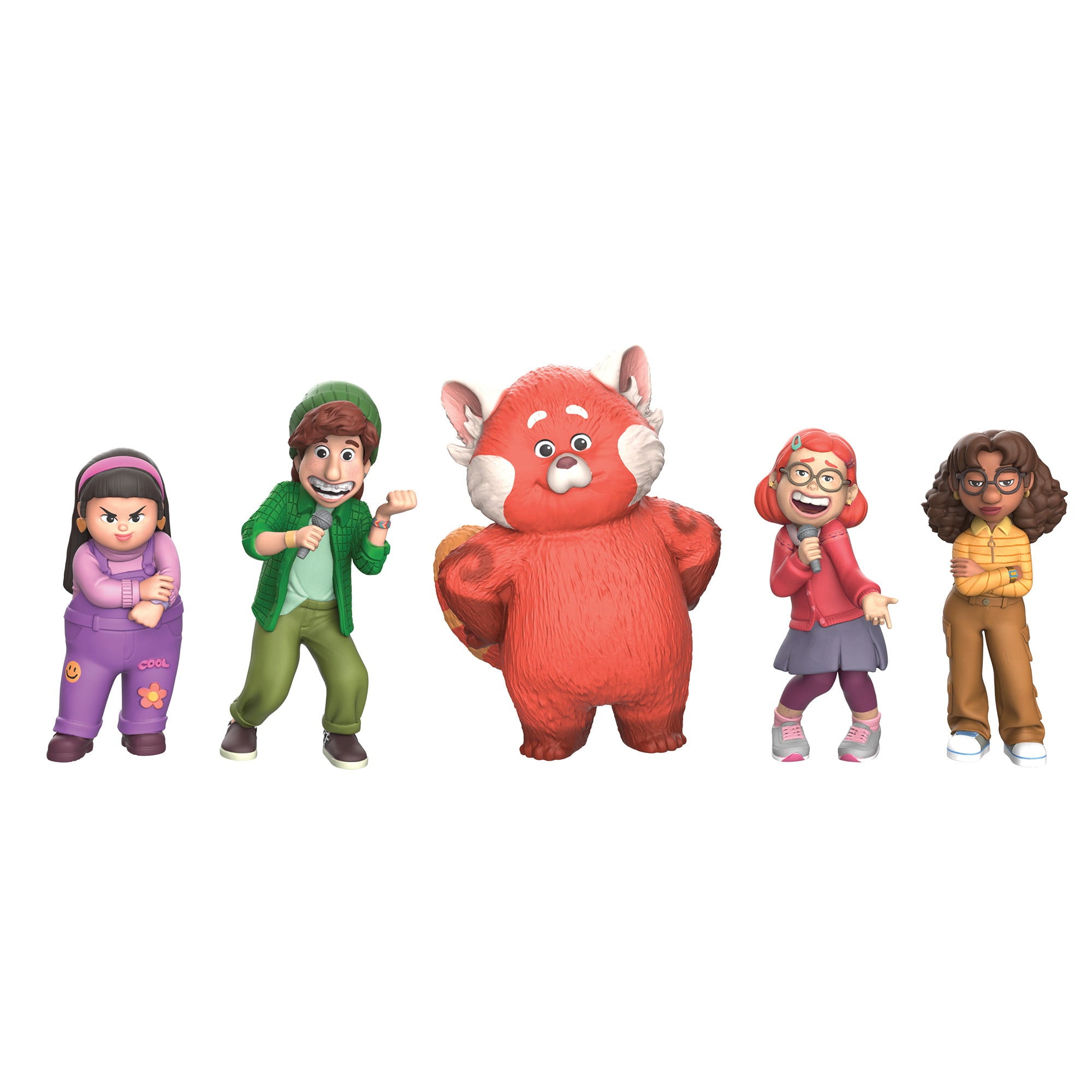 Disney and Pixar Turning Red 5-Piece BFF Collectible Figure Set 3-Inches High， Officially Licensed Kids Toys for Ages 3 Up， Gifts and Presents