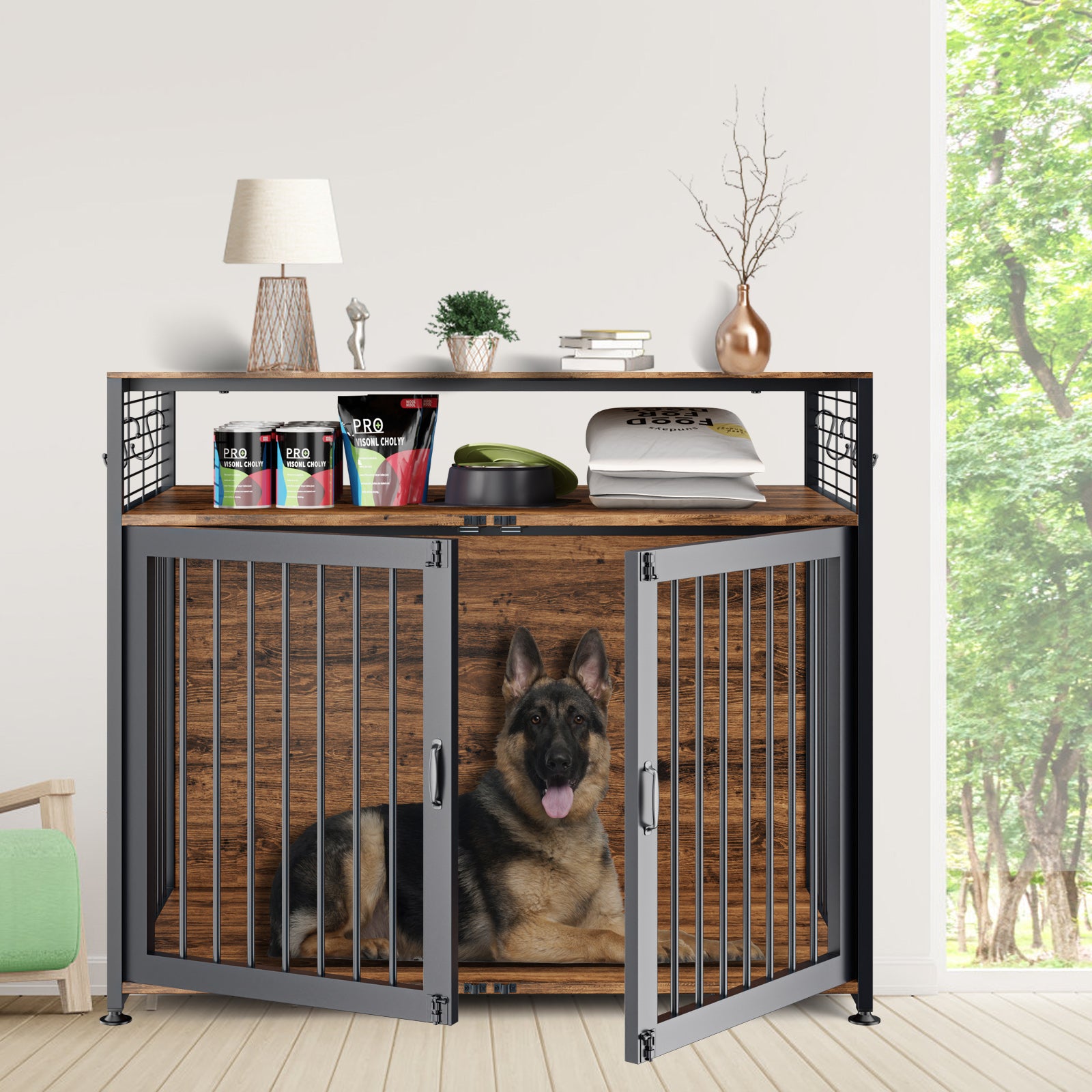 NAIZEA Furniture Dog Crate ，41