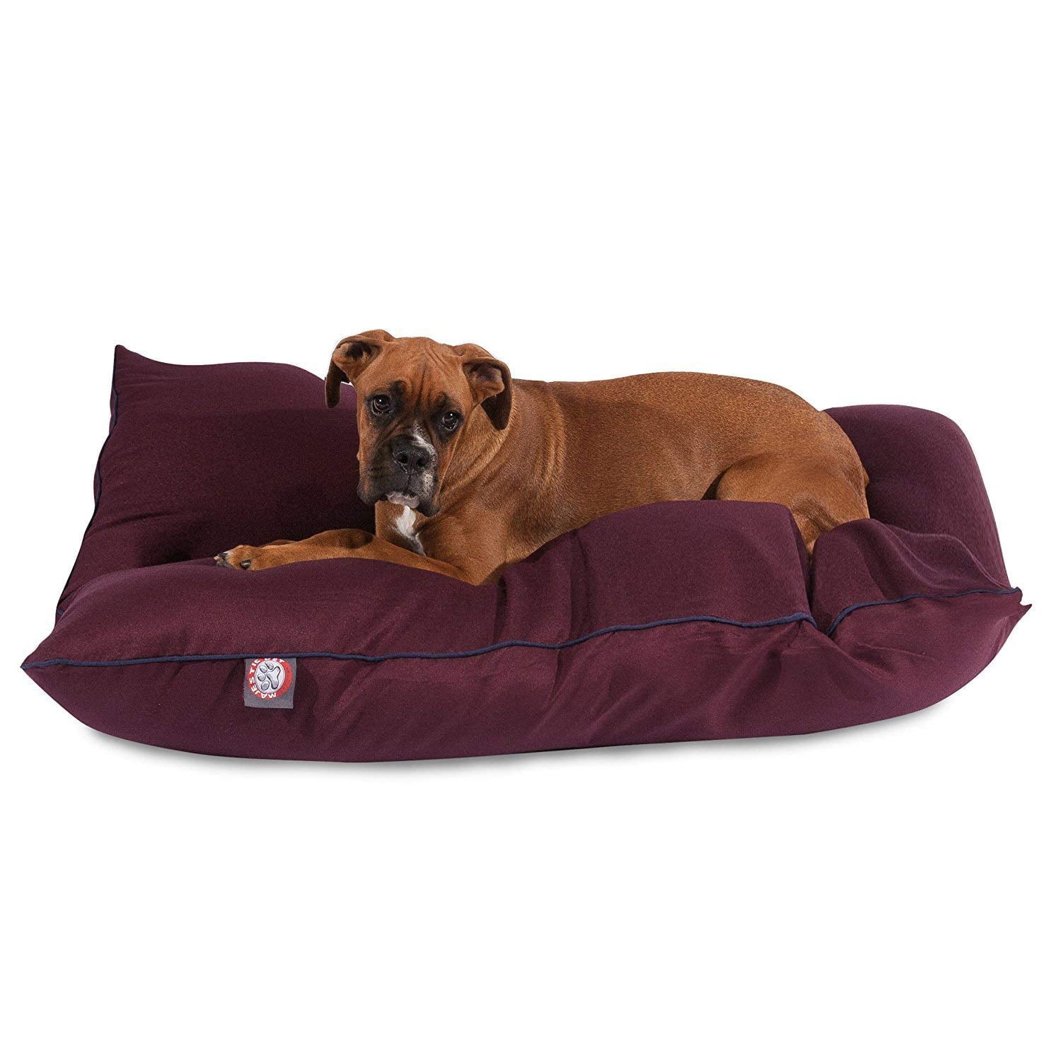 Majestic Pet Super Value Machine Washable Pet Dog Bed， Large， Burgundy
