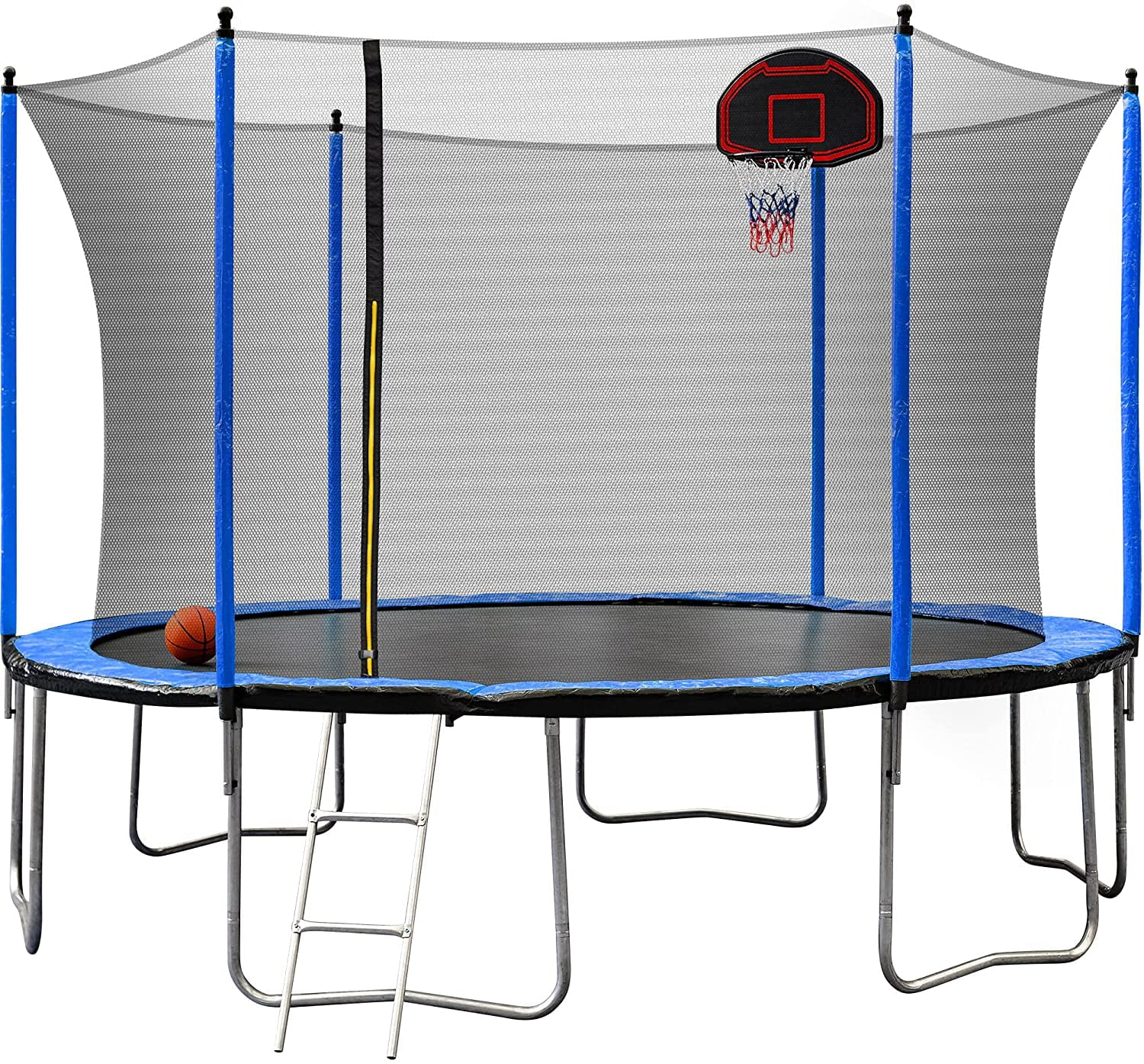 REDCAMP 12ft 14ft Trampoline with Basketball Hoop， Enclosure and Ladder， ASTM Approved
