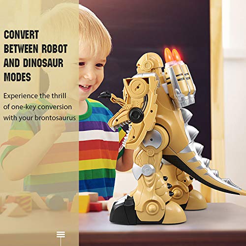 Yarmoshi RC Dinosaur Robot with Remote Control and USB Charger for Boys and Girls Age 5+