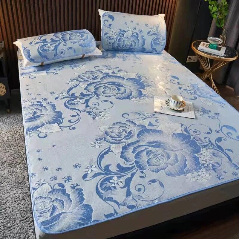 Pillow Top Éden Floral em Seda Gelo - Transforme Sua Cama em um paraíso de frescor!